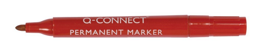 Q-Connect Permanent Marker Round 1 5-3mm (line) Red/Writing And Correction Products/Type-Round/Kind-Classic/Colour-Red/Length Of The Writing Lines (m)-300 / Thickness Line (mm)-1,5-3