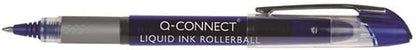 Q-Connect Liquid Ink Rollerball Pen Fine Blue (Pack of 10) KF50140