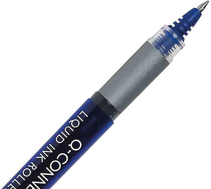 Q-Connect Liquid Ink Rollerball Pen Fine Blue (Pack of 10) KF50140
