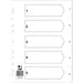 Q-Connect Index 1-5 Polypropylene White (25 Pack