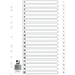 Q-Connect Index 1-20 Polypropylene White (Pack of 10