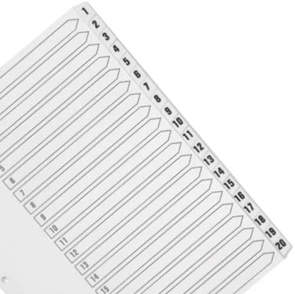 Q-Connect Index 1-20 Polypropylene White (Pack of 10