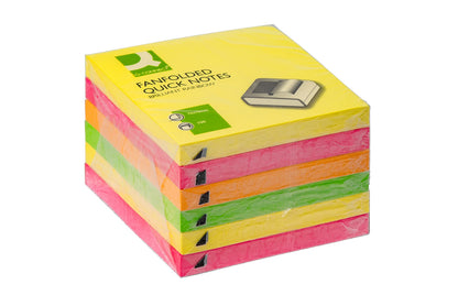 Q-Connect Fanfold Notes Assorted (Pack of 6) 48201030