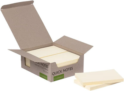 Q-Connect Recycled Notes 127x76mm Yellow (Pack of 12) KF17322