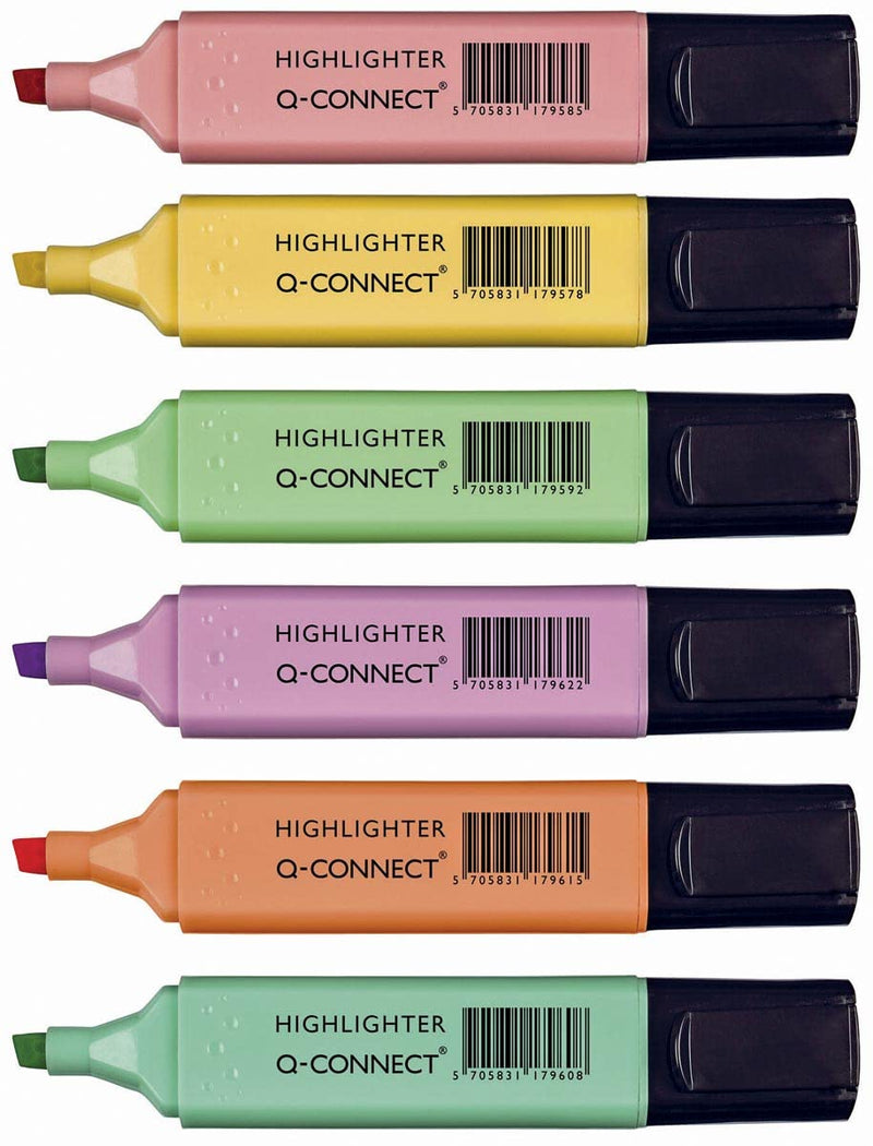 Q-Connect Pastel Highlighters (Pack of 6