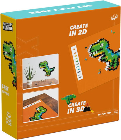 PLUS PLUS Puzzle By Number 250 pcs T-Rex