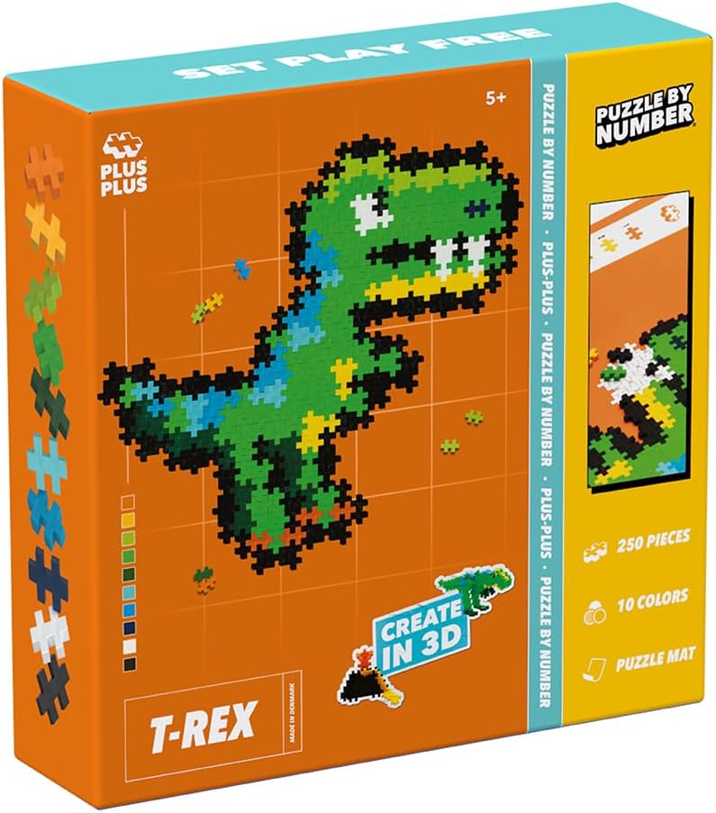 PLUS PLUS Puzzle By Number 250 pcs T-Rex