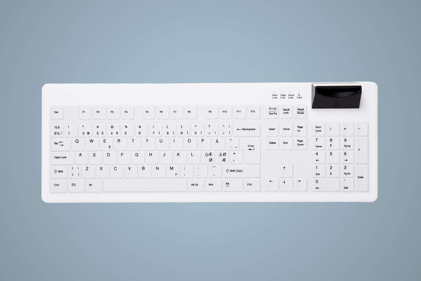 Contour Design Active Key AK-C8200 keyboard Medical USB UK English White