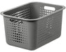 SmartStore 13L Recycled Plastic Storage Basket with handles - Taupe - Stackable and Nestable - 10 Year Guarantee - BPA Free - Medium basket - L37 x W28 x H20 cm