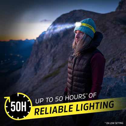 Energizer Vision HD Ultra, Powerful Bright Headlamp, 450 Lumens for Hands-Free Indoor and Outdoor Actvities, Batteries Included