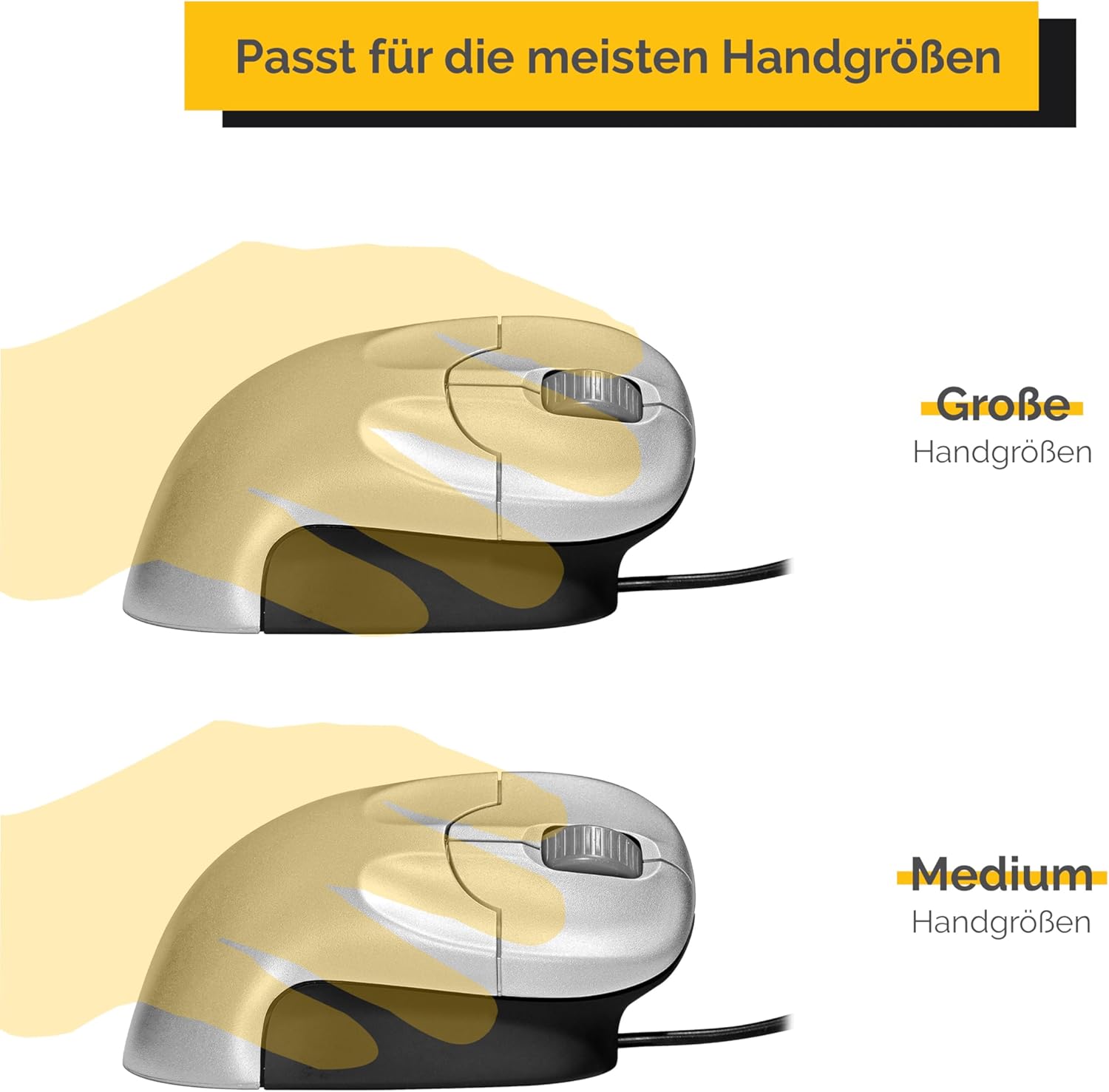 Bakker Elkhuizen BNEGM GRIP Vertical mouse GripMouse 3 keys/scroll wheel/cable
