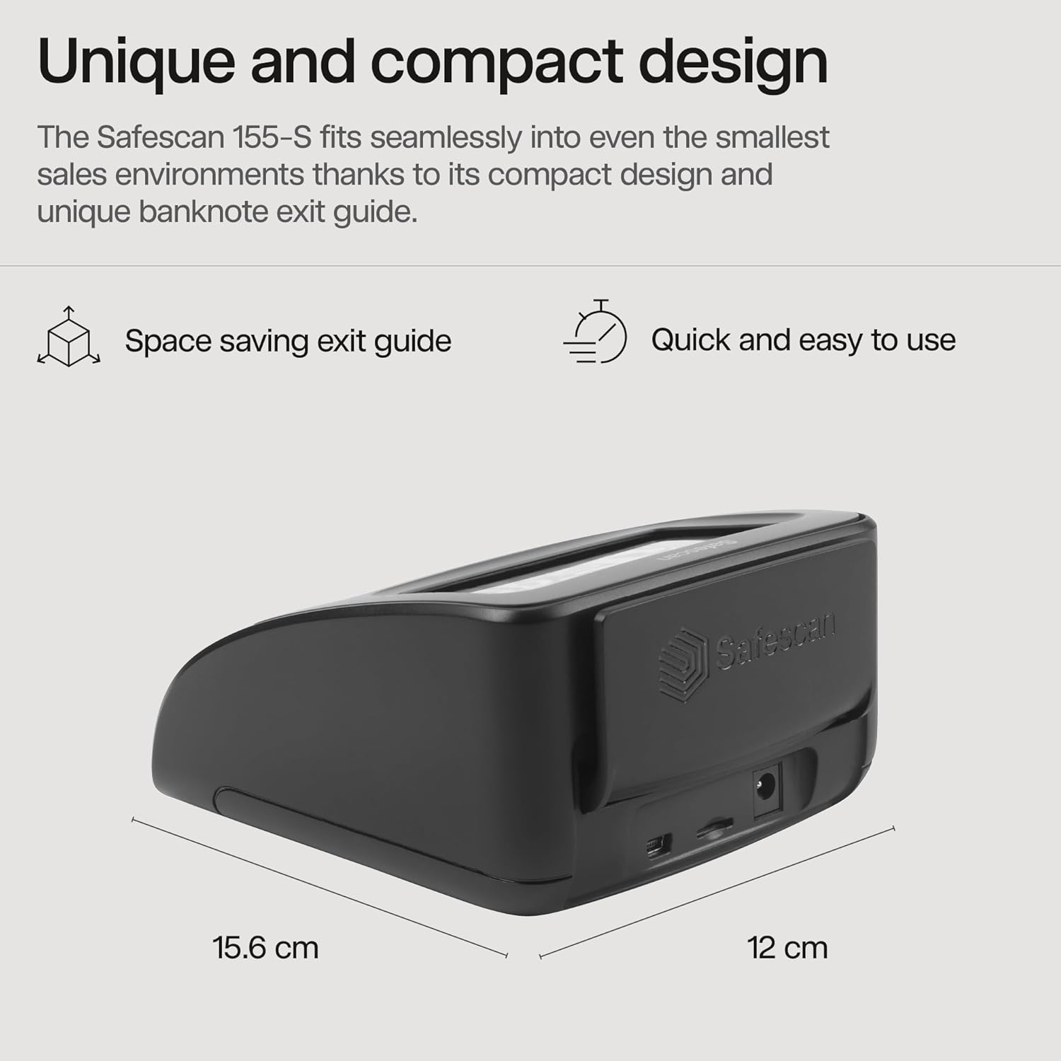 Safescan 155-S Automatic Counterfeit Money Detector that Quickly Verifies Banknotes - Money Machine with 7-Point Detection - 100 Percentage Accurate Money Checker Machine