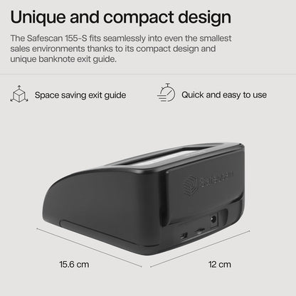 Safescan 155-S Automatic Counterfeit Money Detector that Quickly Verifies Banknotes - Money Machine with 7-Point Detection - 100 Percentage Accurate Money Checker Machine