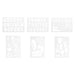 Securit Liquid Chalkmarker Pen Stencil Set for Display Signage - 6-Piece Set, Transparent Stencil Set for Blackboards in Cafe or Restaurants, Assorted Shapes & Letters Stencil Set, Craft Supplies