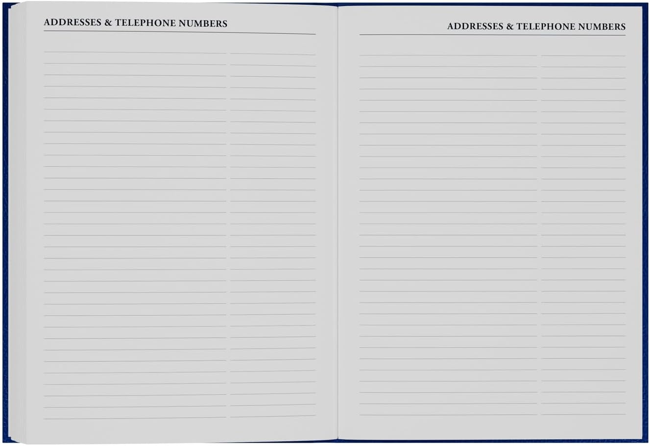 Collins 'Desk' 13 Month Mid/Academic Year Planner, July 2025-July 2026-44M.99-2526- Day-to-Page Appointments Diary, A4 Hard Cover, Black
