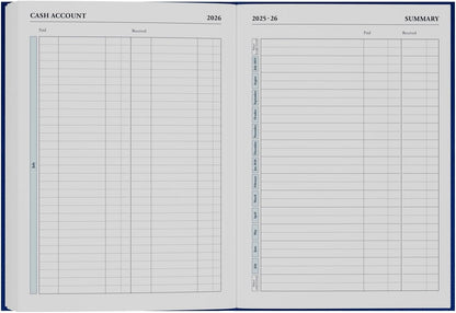 Collins 'Desk' 13 Month Mid/Academic Year Planner, July 2025-July - 44M.15-2526- 2026 Day-to-Page Appointments Diary, A4 Hard Cover, Red
