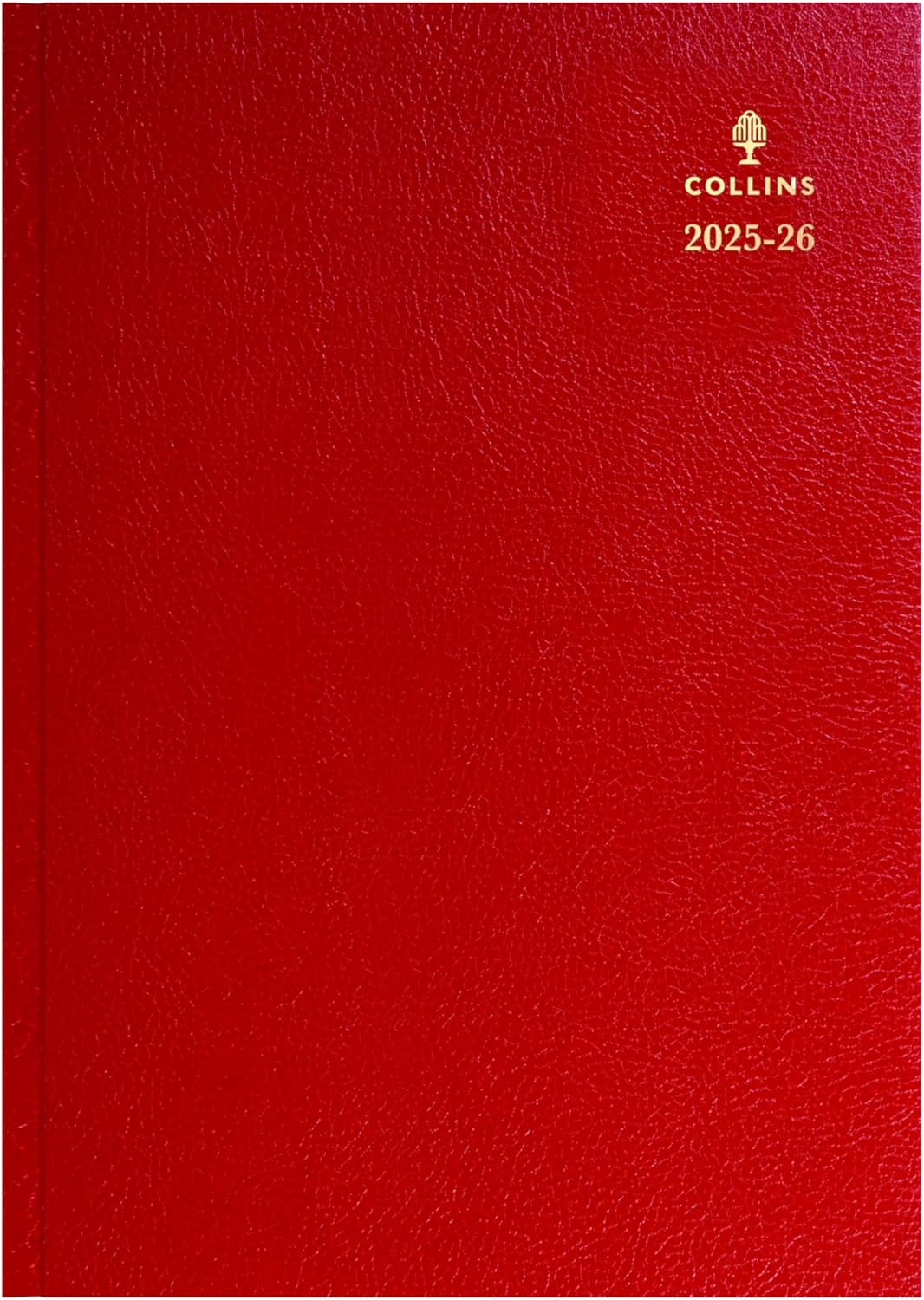 Collins 'Desk' 13 Month Mid/Academic Year Planner, July 2025-July - 44M.15-2526- 2026 Day-to-Page Appointments Diary, A4 Hard Cover, Red
