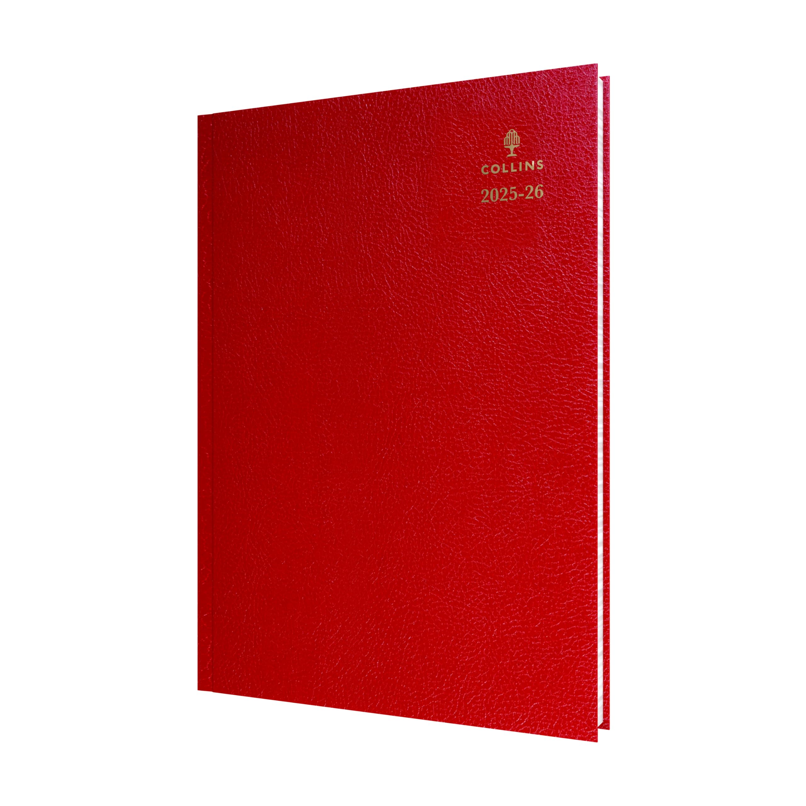Collins 'Desk' 13 Month Mid/Academic Year Planner, July 2025-July - 44M.15-2526- 2026 Day-to-Page Appointments Diary, A4 Hard Cover, Red