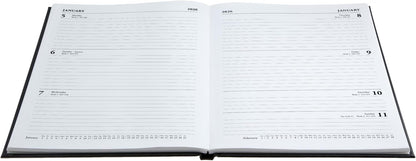 Collins 'Desk' 13 Month Mid/Academic Year Planner, July 2025-July 2026-52M.99-2526 - Day-to-Page Appointments Diary, A5 Hard Cover, Black