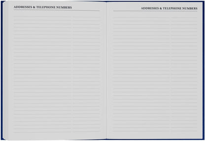 Collins 'Desk' 13 Month Mid/Academic Year Planner, July 2025-July 2026-52M.60-2526 -Day-to-Page Appointments Diary, A5 Hard Cover, Blue