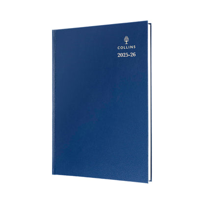 Collins 'Desk' 13 Month Mid/Academic Year Planner, July 2025-July 2026-52M.60-2526 -Day-to-Page Appointments Diary, A5 Hard Cover, Blue