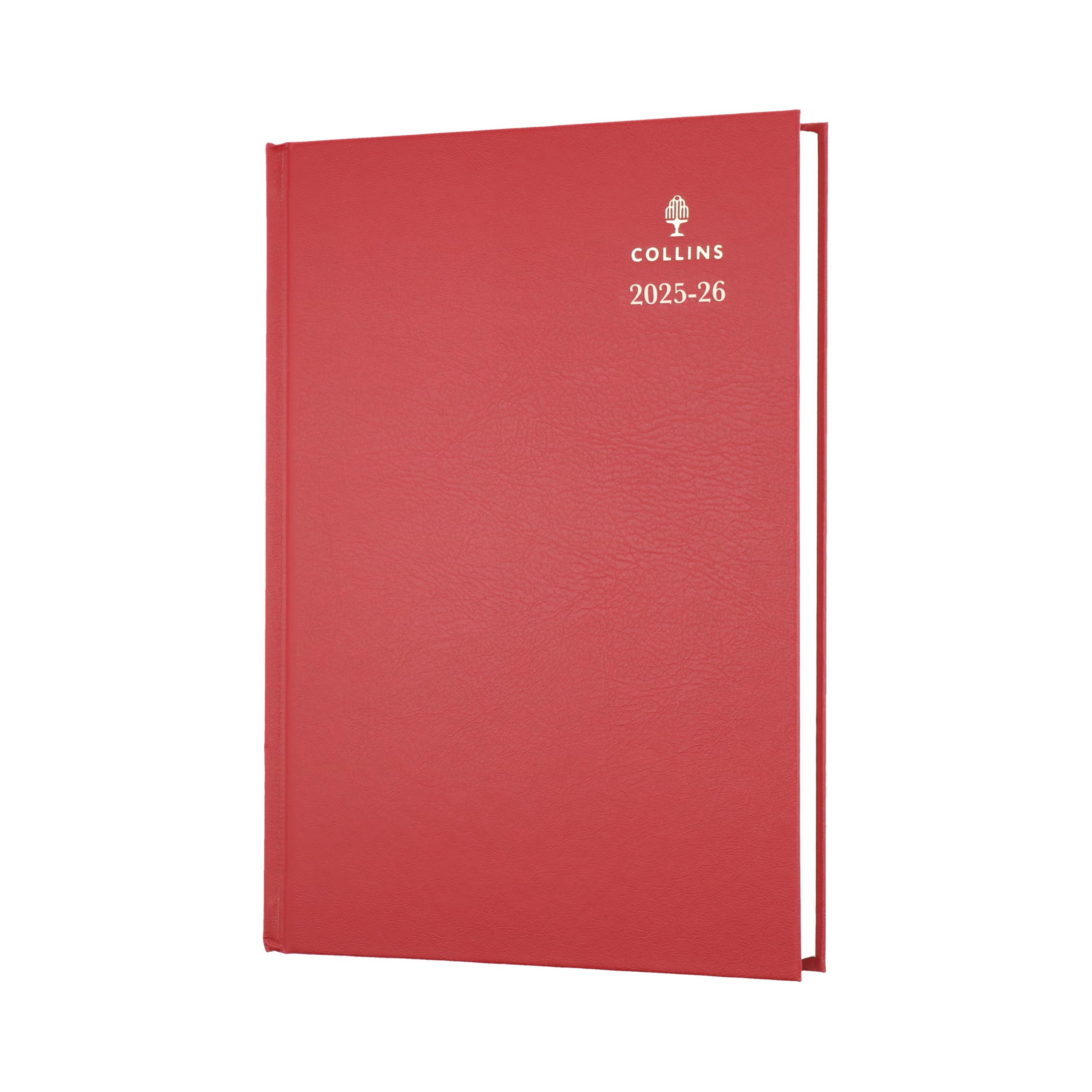Collins 'Desk' 13 Month Mid/Academic Year Planner, July 2025-July 2026-52M.15-2526 - Day-to-Page Appointments Diary, A5 Hard Cover, Red