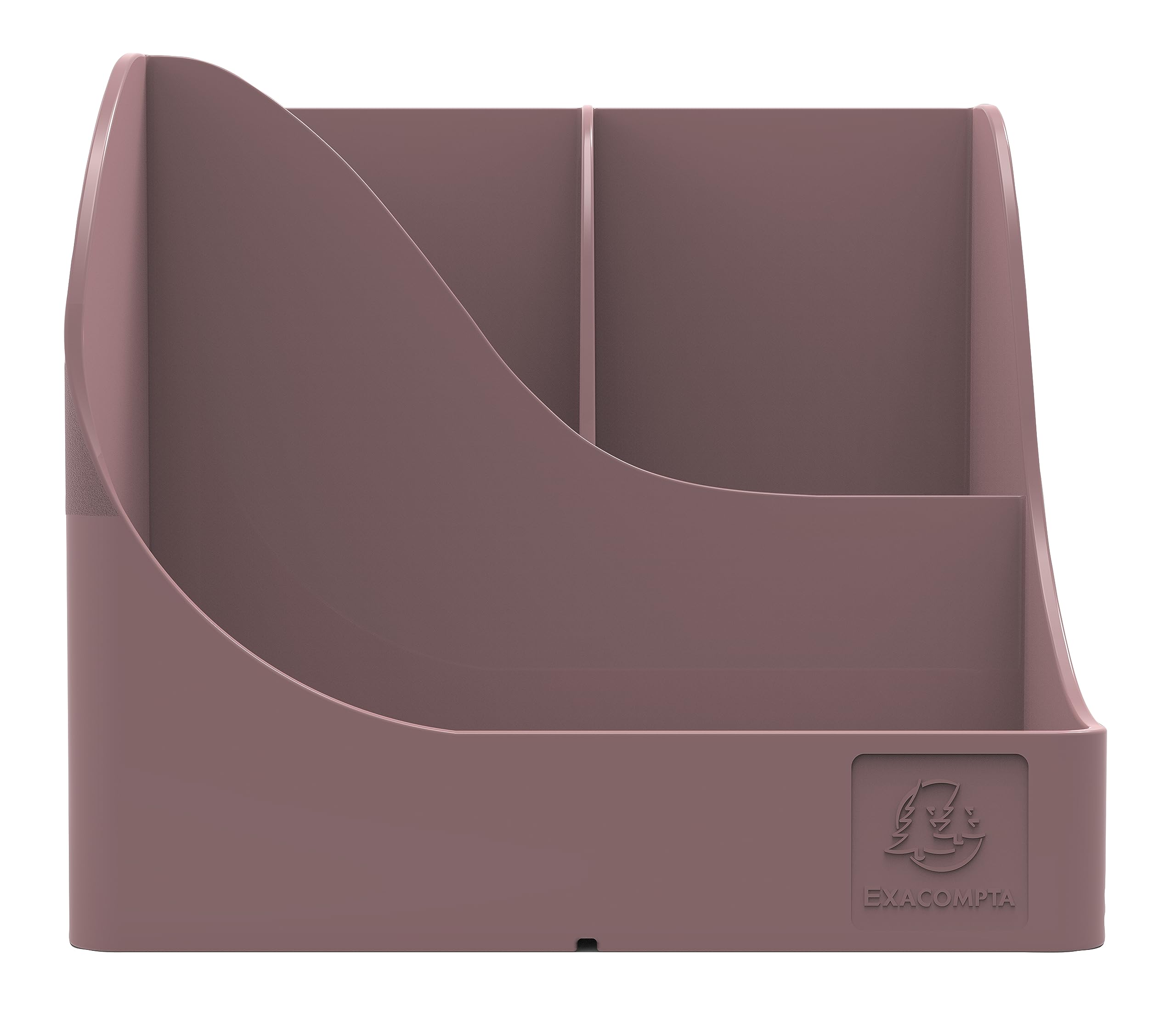 EXACOMPTA - SKU 69538D - 1 Skandi Pen Wave Pen Holder Pink - 5 compartments - 4 high compartments for large utensils and 1 bottom compartment for small utensils