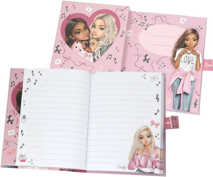 Depesche 13723 TOPModel My BFF Diary with Number Code and Sound, Book with 80 Lined and Colourful Illustrated Pages