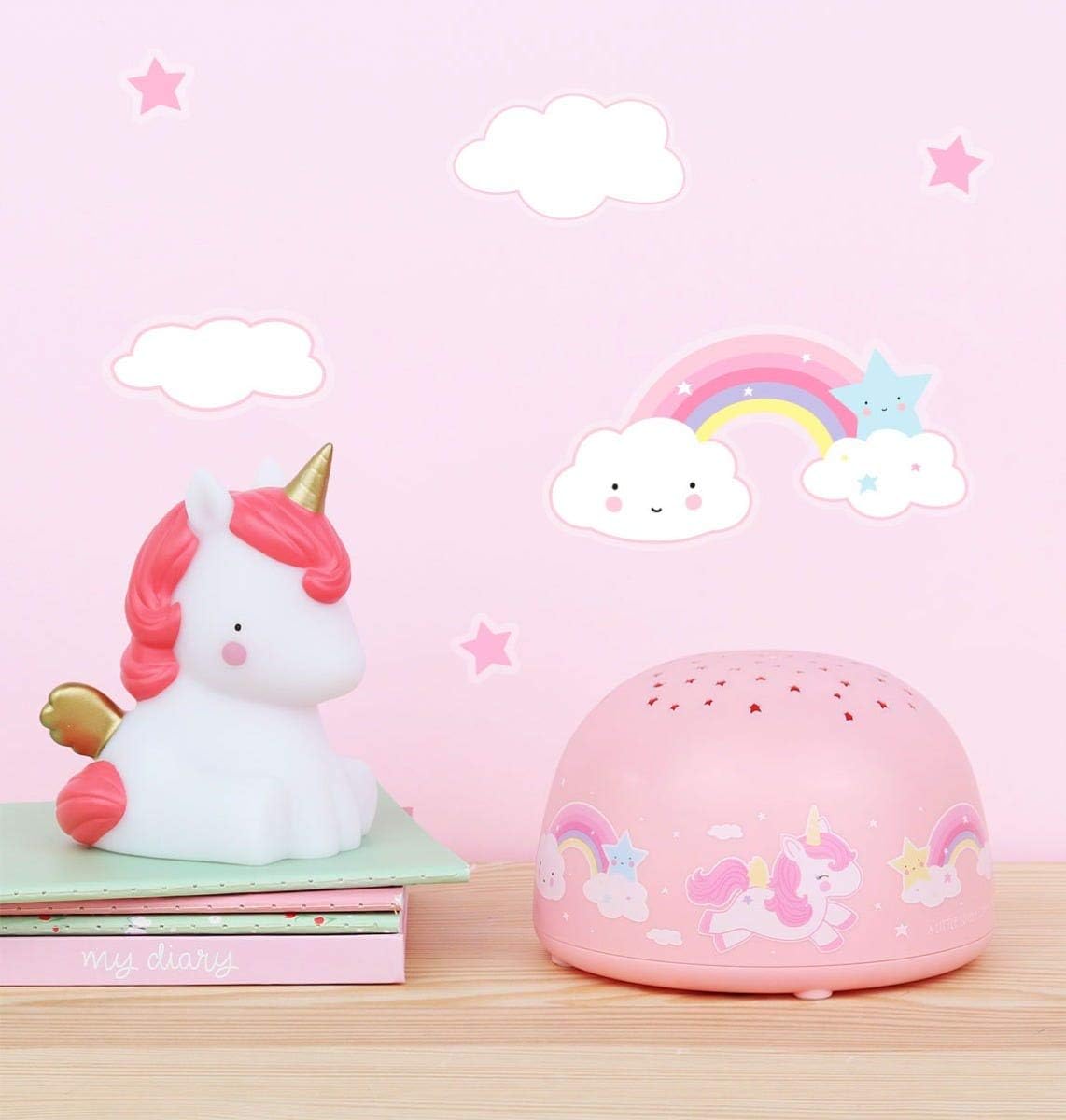 A Little Lovely Company - Projector Light - Unicorn - 13.8 X 8.5 X 13.8 Cm