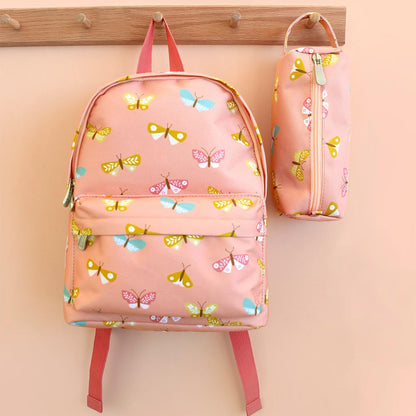 A Little Lovely Company Little Butterflies 7 Litre Printed Backpack - Pink