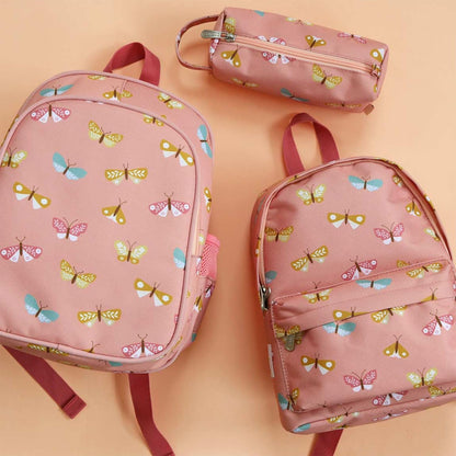 A Little Lovely Company Little Butterflies 7 Litre Printed Backpack - Pink
