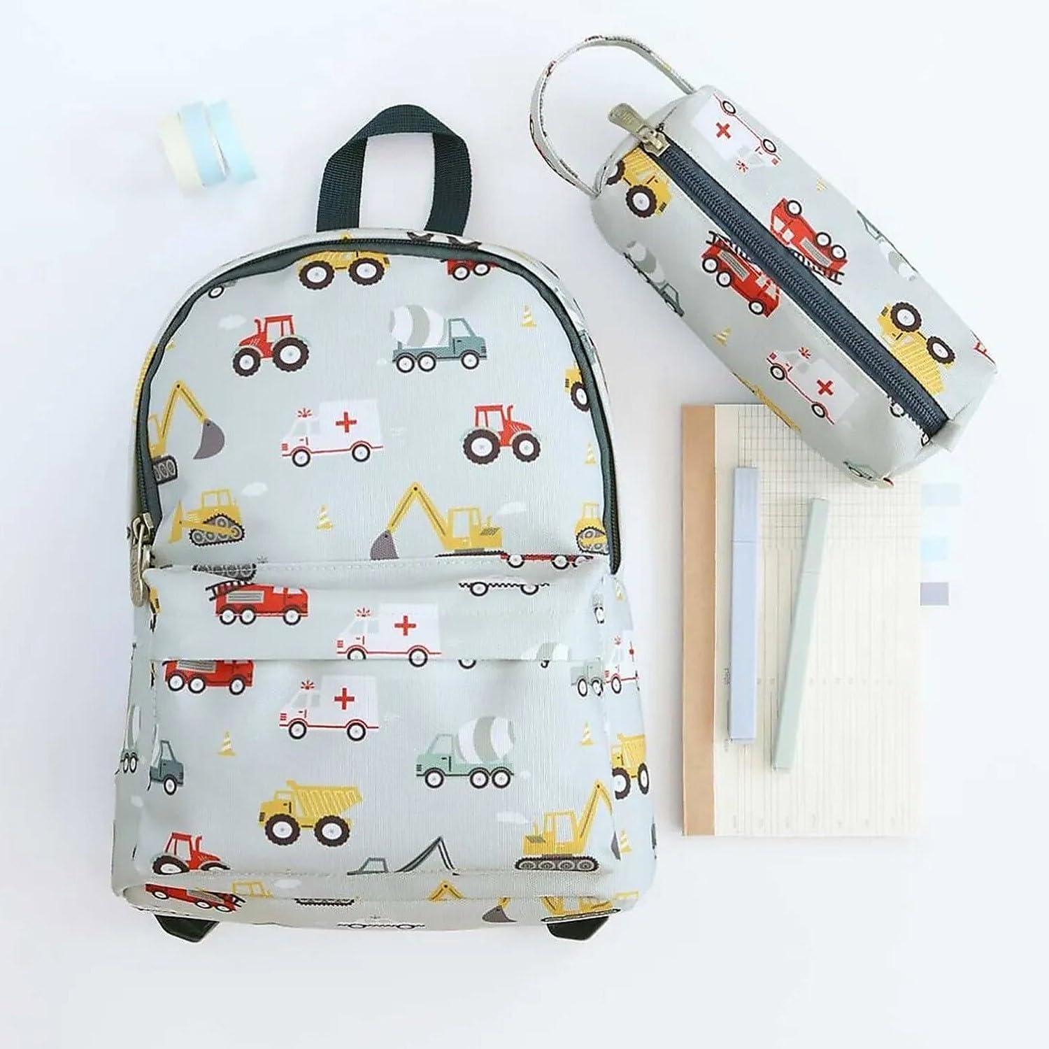 A Little Lovely Company - Little Backpack - Vehicles - 22 X 30 X 10 Cm