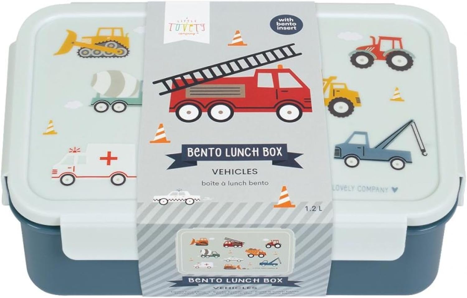A Little Lovely Company - Bento Lunch Box - Vehicles (Sbvebu53)