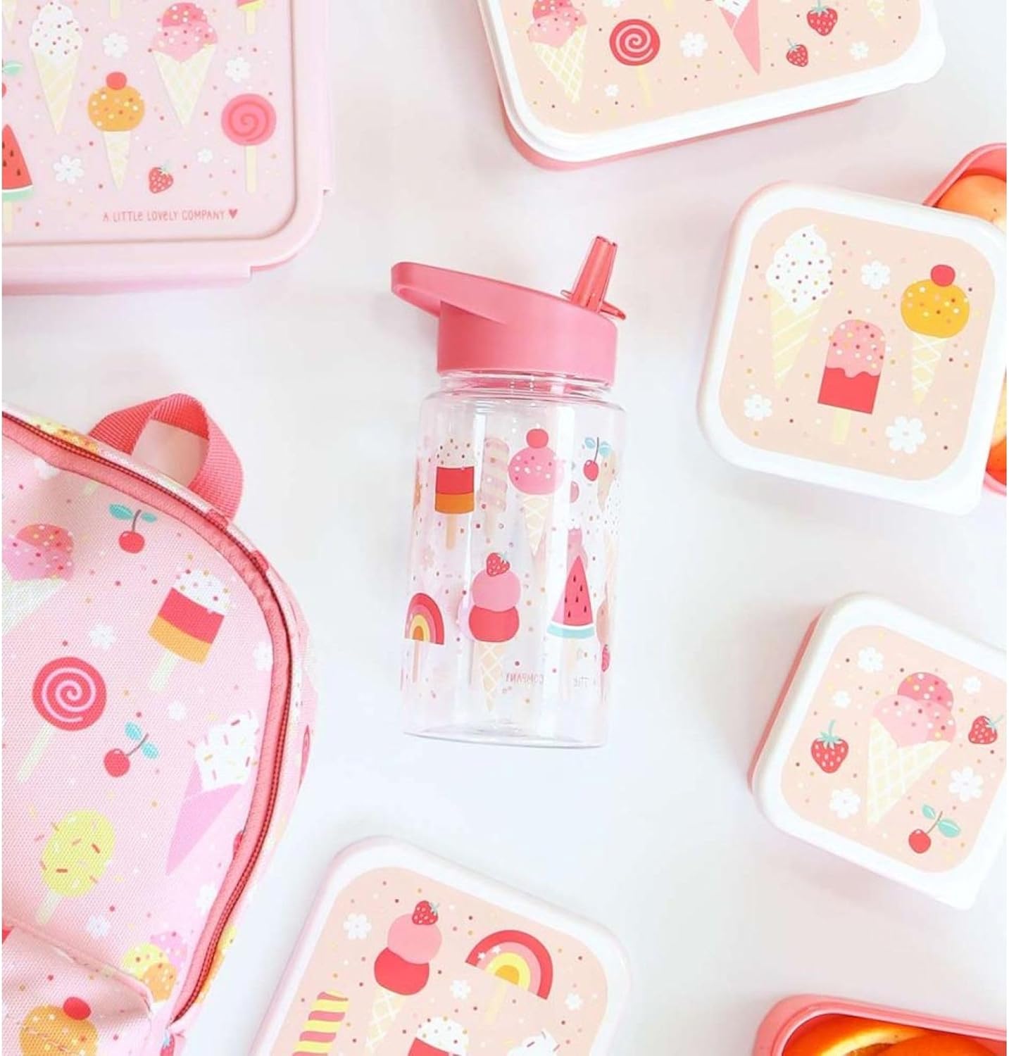 A LITTLE LOVELY COMPANY Drinkfles voor kinderen, motief ijs
