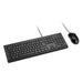 Kensington KM100 EQ Wired Full Size Keyboard and Ambidextrous Mouse Combo for desktop PC and laptop, spill-proof design, compatible with Windows and Mac, QWERTY ISO Layout, Black K75452UK