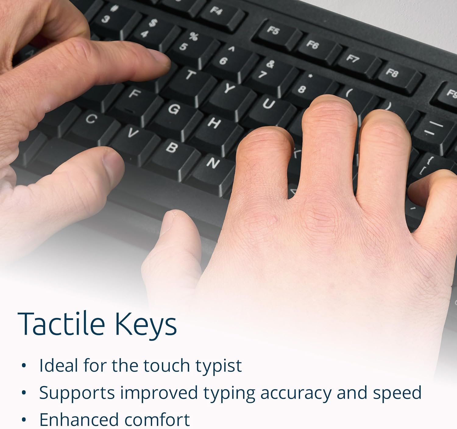 Kensington KM100 EQ Wired Full Size Keyboard and Ambidextrous Mouse Combo for desktop PC and laptop, spill-proof design, compatible with Windows and Mac, QWERTY ISO Layout, Black K75452UK
