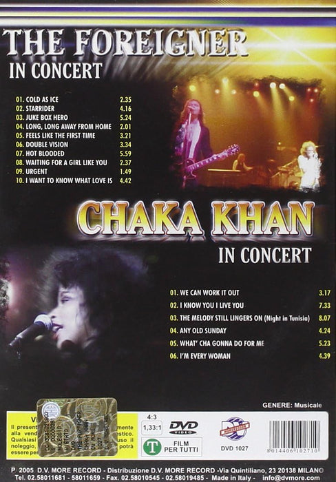 foreigner & chaka khan dvd Italian Import