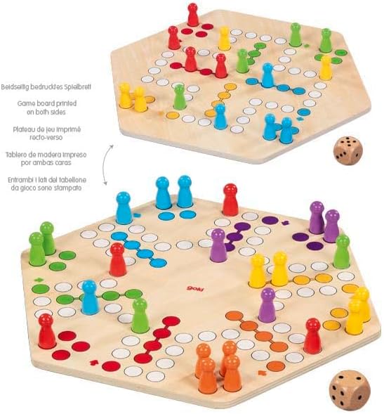 Goki - Goki Houten Ludo Spel 6 Spelers