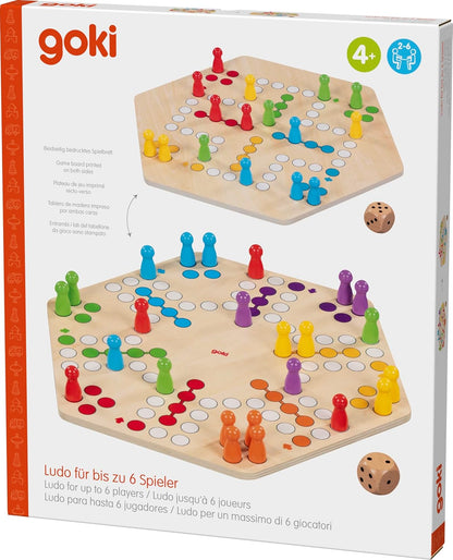 Goki - Goki Houten Ludo Spel 6 Spelers