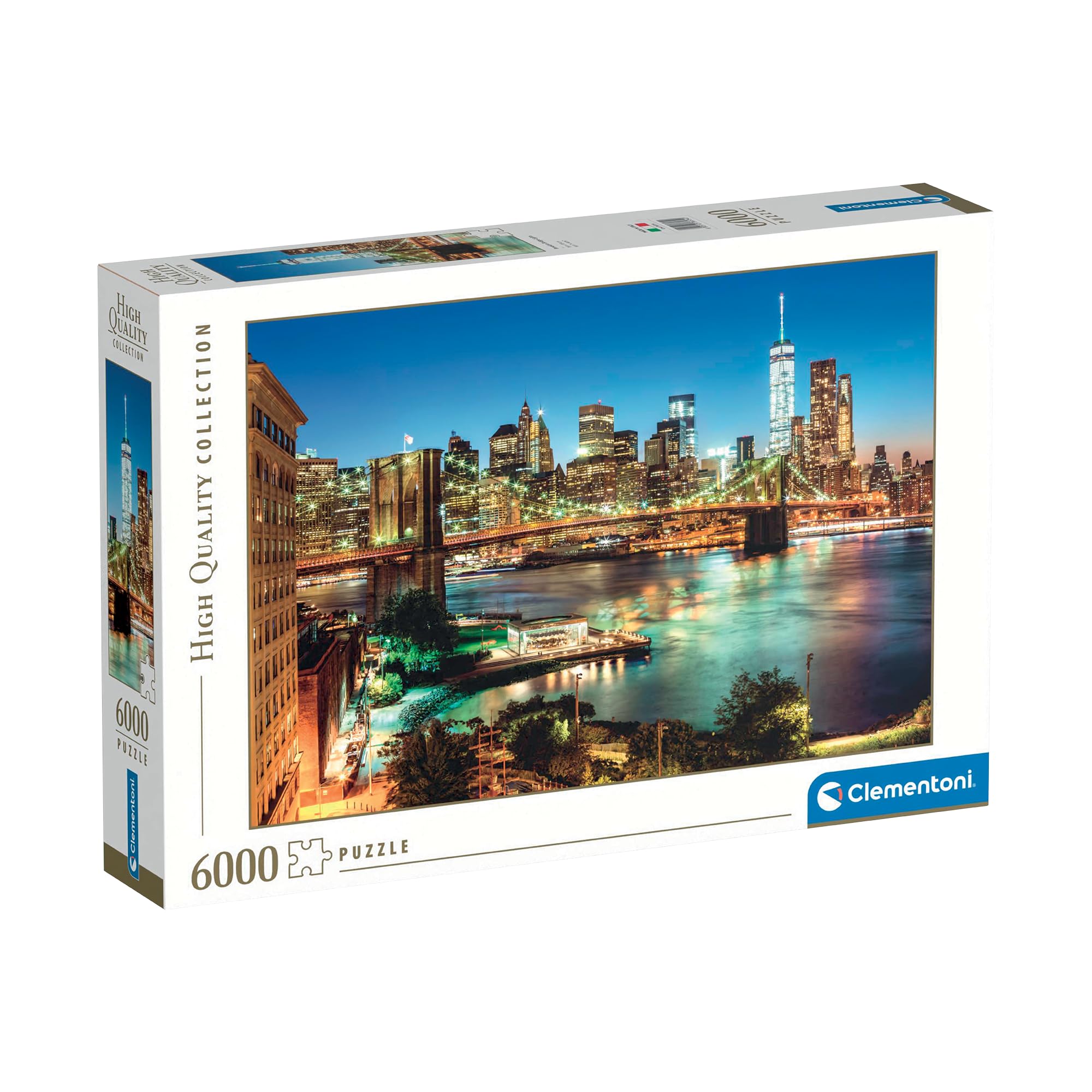Clementoni Puzzel 6000 stukjes, Brooklin Brigde Lights, hoge kwaliteit, Made in Italy, 36534