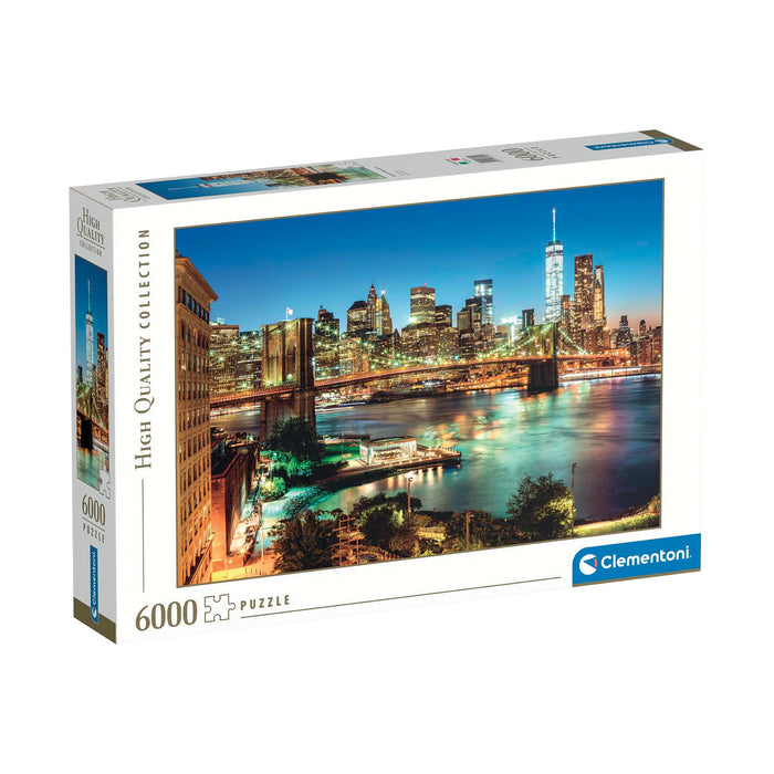 Clementoni Puzzel 6000 stukjes, Brooklin Brigde Lights, hoge kwaliteit, Made in Italy, 36534