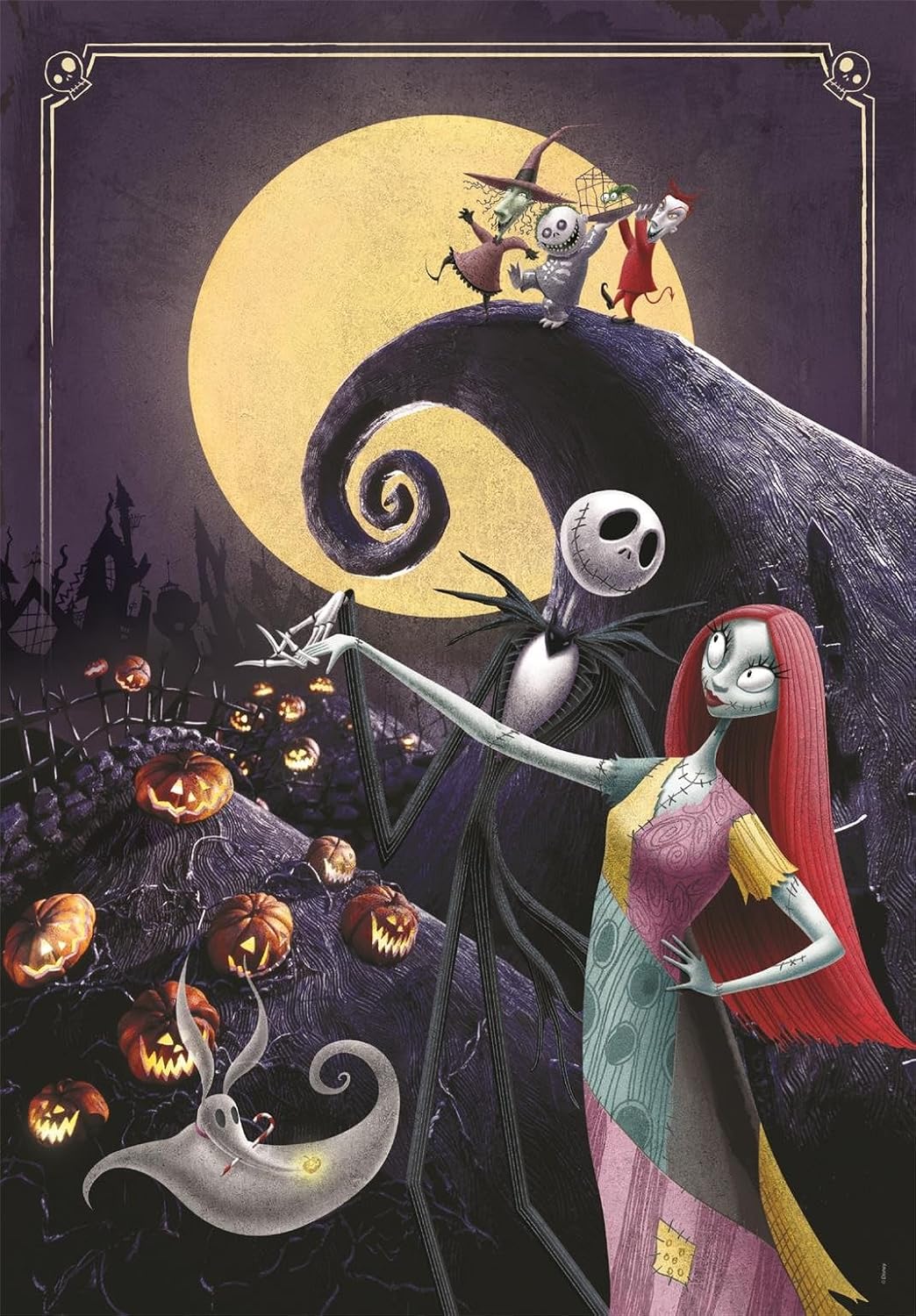 Clementoni Puzzle 1000 pieces, Disney Nightmare Before Christmas, Compact box, Puzzle for Adults 14-99 Years, Made in Italy, 37060