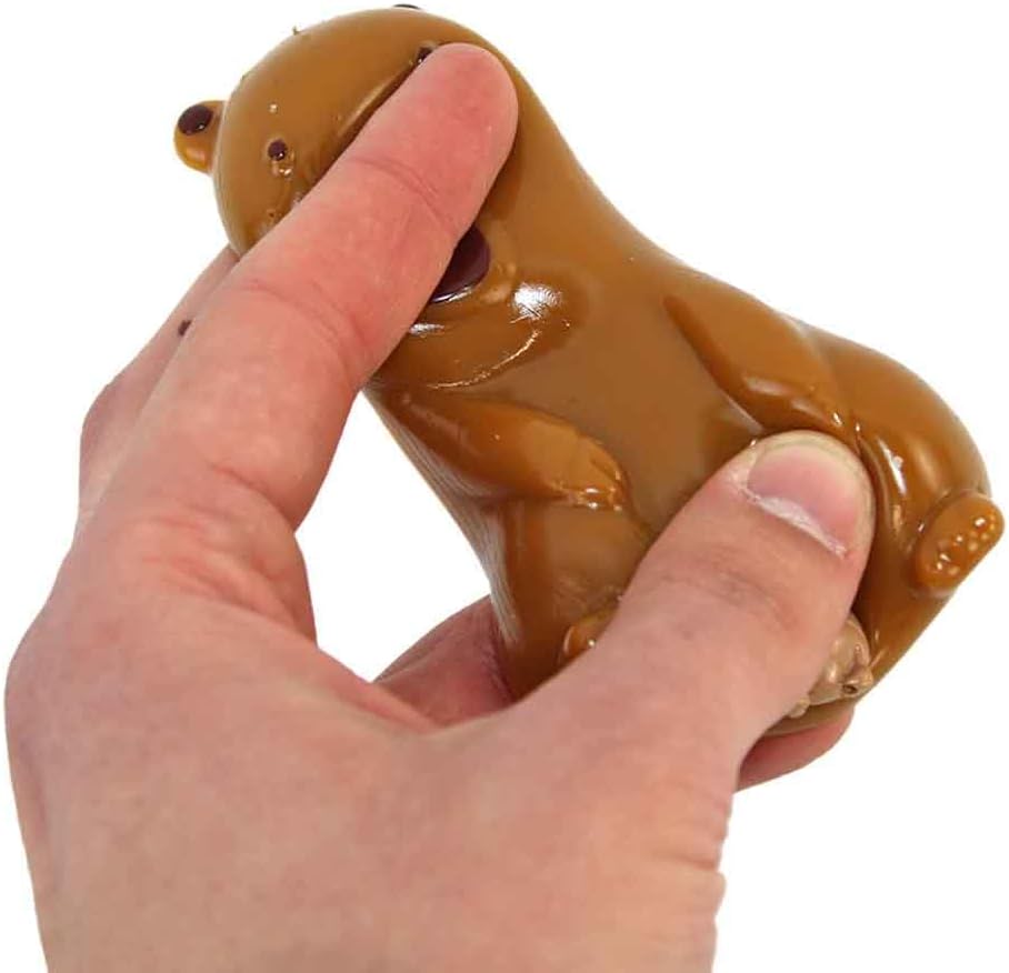Stretch & knijp Capybara van rubber, 8 cm, set van 5, met hechtende stoffen ballen, kleurrijke motieven (bijv. met helm of kind
