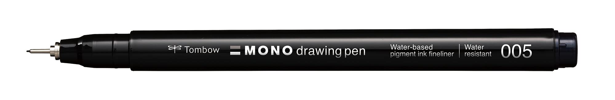Tombow Fineliner MONO drawing pen, largeur de trait 005 (env. 0,20 mm), encre pigmentée, résistante à l'eau et à la lumière, pour les croquis, pour illustrer et dessiner, noir, WS-EFL-H-005