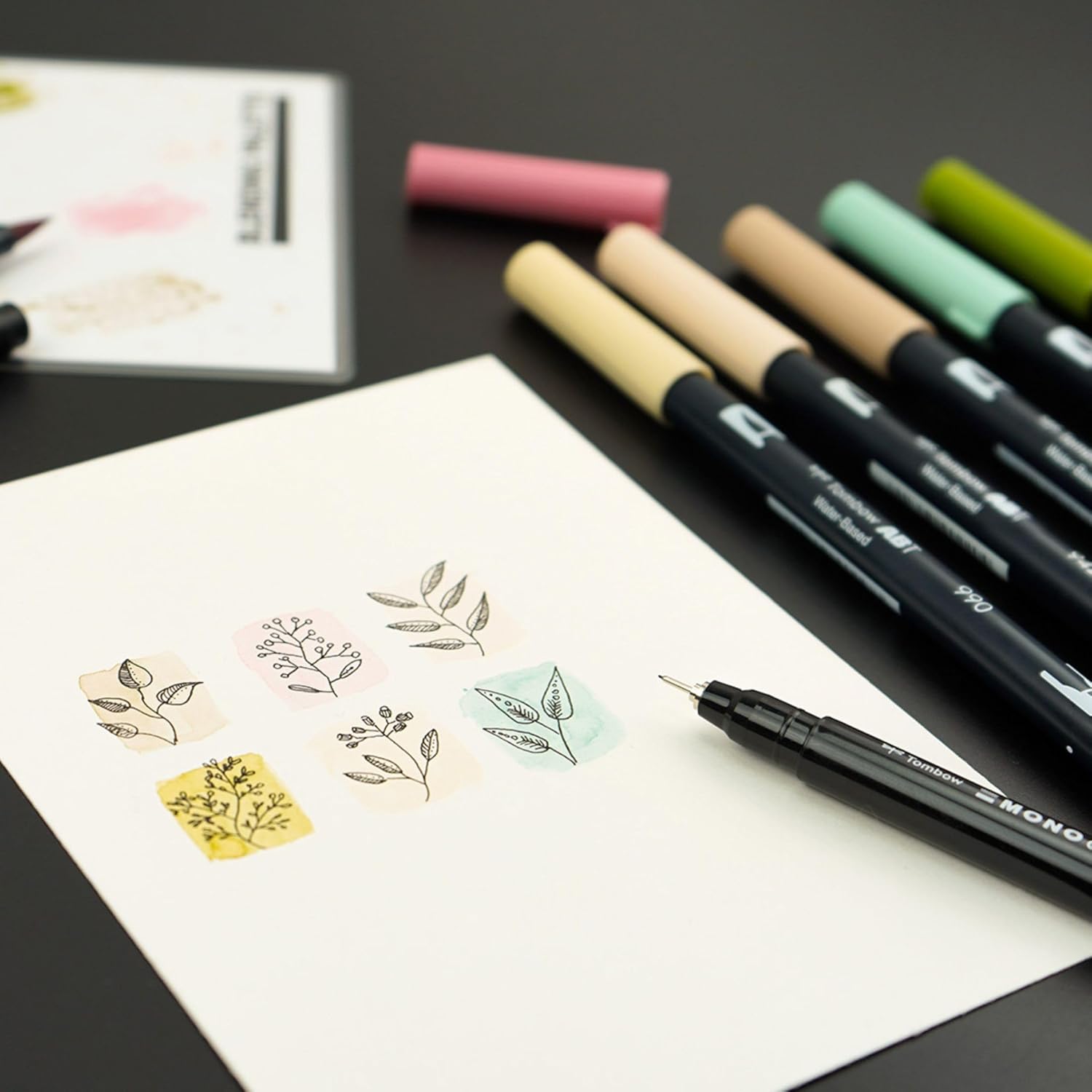 Tombow Fineliner MONO drawing pen, line width 05 (approx. 0.45 mm), pigment ink, water and light resistant, for sketches, for illustrating and drawing, black, WS-EFL-H-05