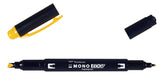 Tombow | Rotulador Fluorescente Doble Punta Mono Edge Amarillo | Resaltador Creativo con Punta Ancha y Punta Fina| Ideal para Planificadores, Agendas, Libretas, Cuadernos