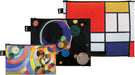 Loqi Delaunay, Kandinsky, Mondrian Circular Forms, Several Circles, Composition Zip Pockets