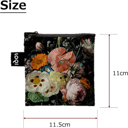 LOQI - Rachel Ruysch, Still Life with Flowers on a Marble Tabletop 1716, Recycled Bag, Multi-Colour, Occidental, Multicolored, Western