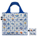 LOQI Delft Funky Recycled Bag, blue, Large