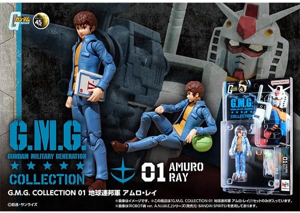 Mobile Suit Gundam G.M.G. Collection 01 Actionfigur Earth Federation Amuro Ray 10 cm